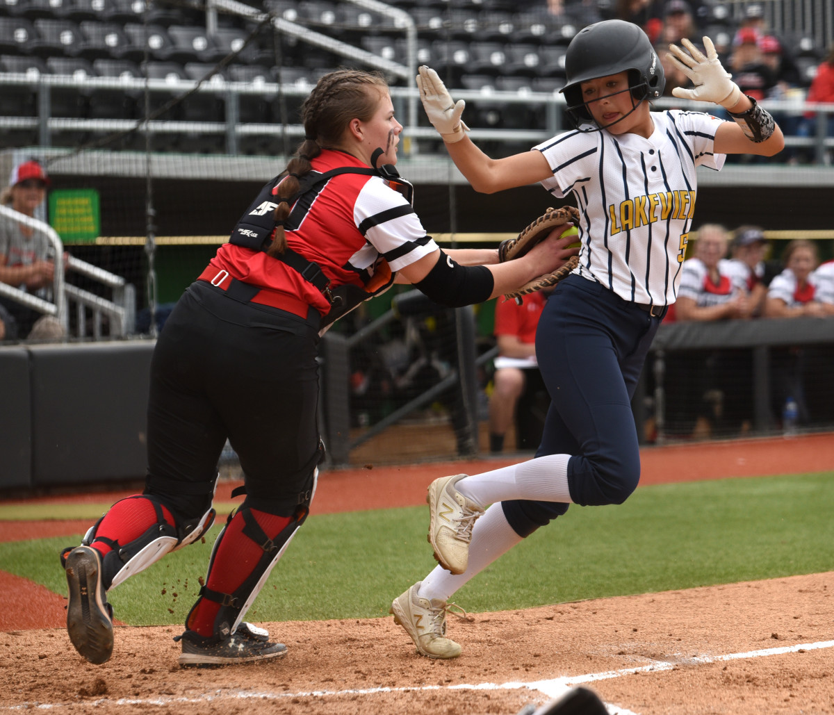 Lakeview Grant Union 2A:1A softball final Taylor Balkom 11